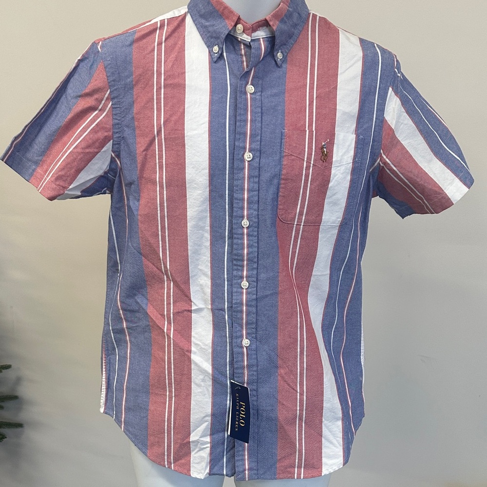 Polo Ralph Lauren Blue and Red Striped Shirt